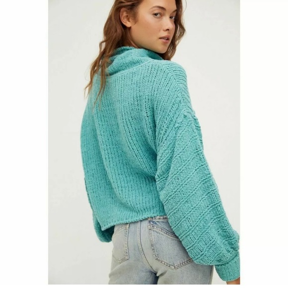 Free People Be Yours Pullover Emerald Aura - Picture 3 of 8